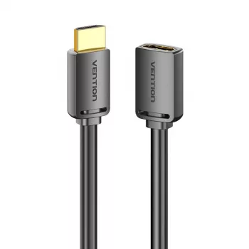 HDMI-kaabel Vention AHCBD 0,5 m, HDMI tüüp A-pistik - HDMI tüüp A-pesa, HDMI 2.0, kuldkontaktid, must