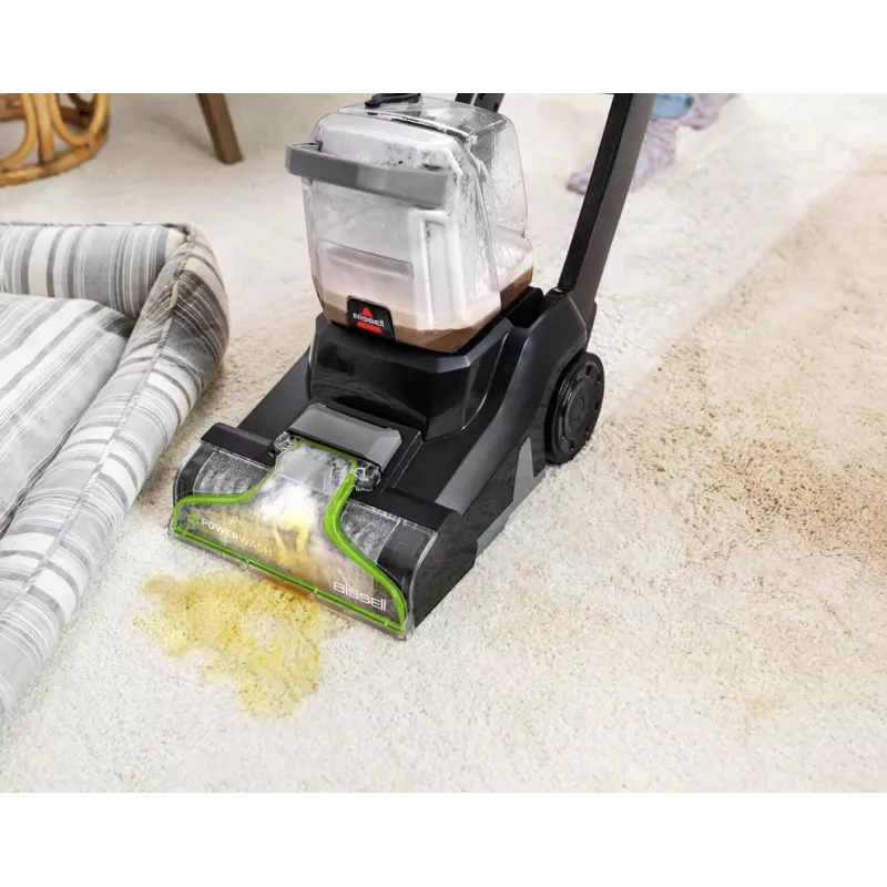 Bissell | PowerWash Pet, püstine vaiba- ja pehme mööbli puhastaja | 3878N | juhtmega töötav | käeshoitav | pesufunktsioon | 600 W | must/laimiroheline | garantii 24 kuud