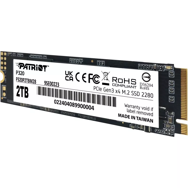 SSD Drive Patriot P320 2TB M.2 2280 PCIe 3.0 x4 NVMe