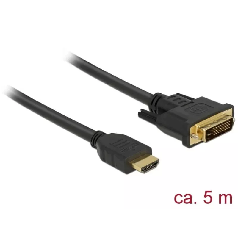 Video kaabliadapter DeLOCK 85656 5 m HDMI Type A DVI Must