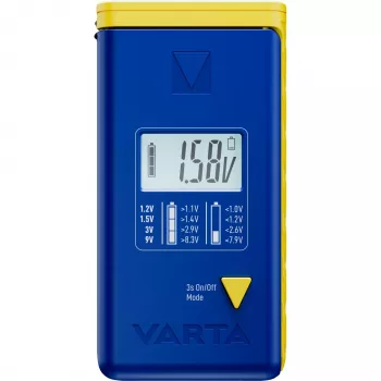 Akutesti Varta 00893 101 111 LCD digitaalne käeshoitav AA AAA 9V nööpelementide jaoks