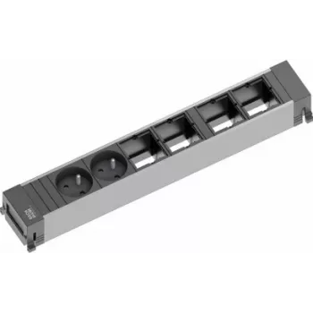 Bachmann POWER FRAME toitepikendus 0,2 m 2 vahelduvvoolu pistikupesa siseruumides must