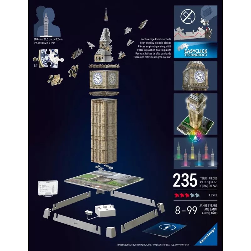3D-pusle Big Beni kellatorn London