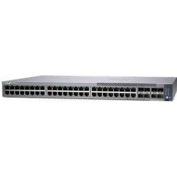Juniper EX4100-F 48-Port 10/100/1000BaseT PoE+, 4x 10G SFP+ üleslingiporti, 4x 10G SFP+ virnastusporti (optika müüakse eraldi) koos StandardSW-ga. TAA nõuetele vastav. (EX4100-F-48P)