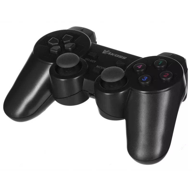 Mängupult VAKOSS GP-3925BK Must juhtmevaba RF analoog/digitaalne PC-le ja PlayStation 3-le, 12 nuppu, 2,4 GHz, nanovastuvõtja