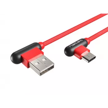 USB-kaabel NATEC NKA-1201 USB 2.0 1m USB A USB C Must Punane