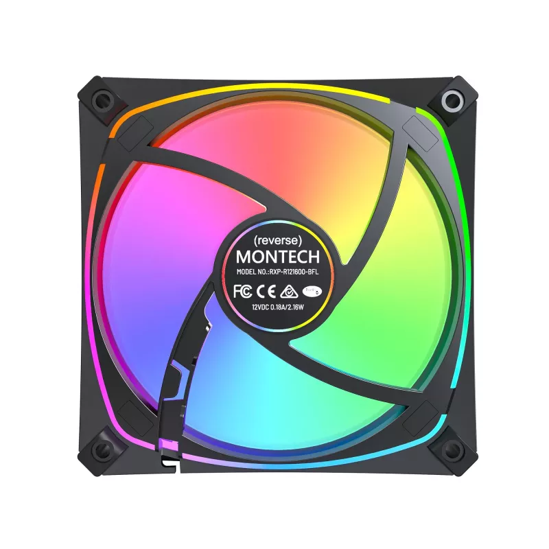MONTECH RX120 PRO Must 120mm ARGB korpuse ventilaator