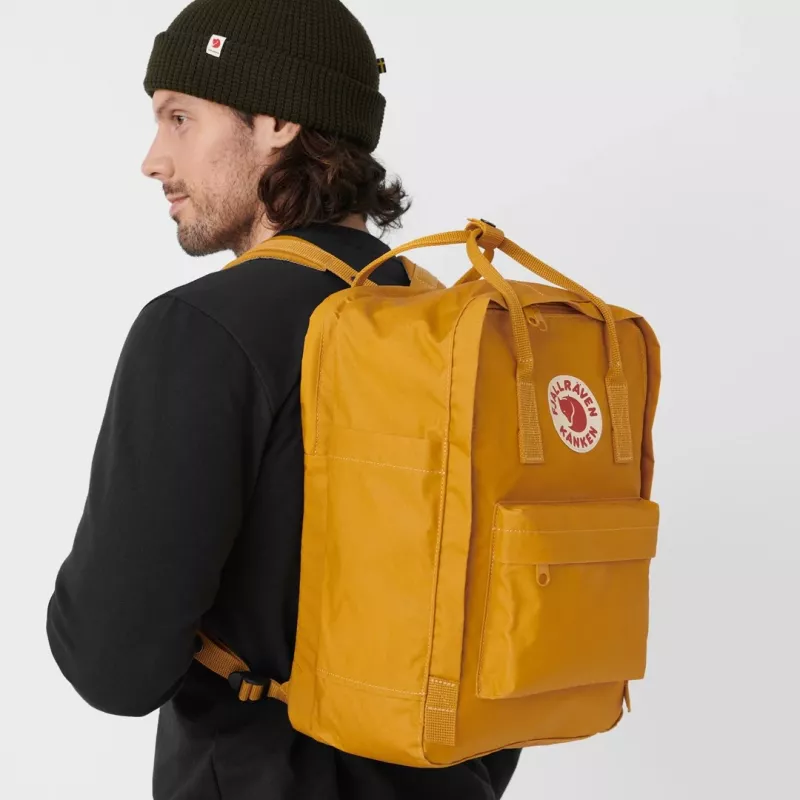 Seljakott Fjällräven Kanken Laptop 13 tolli — Vabaaja linnaseljakott, Kollane, 250×160×350 mm, Polüamiid/PP/Vinüül