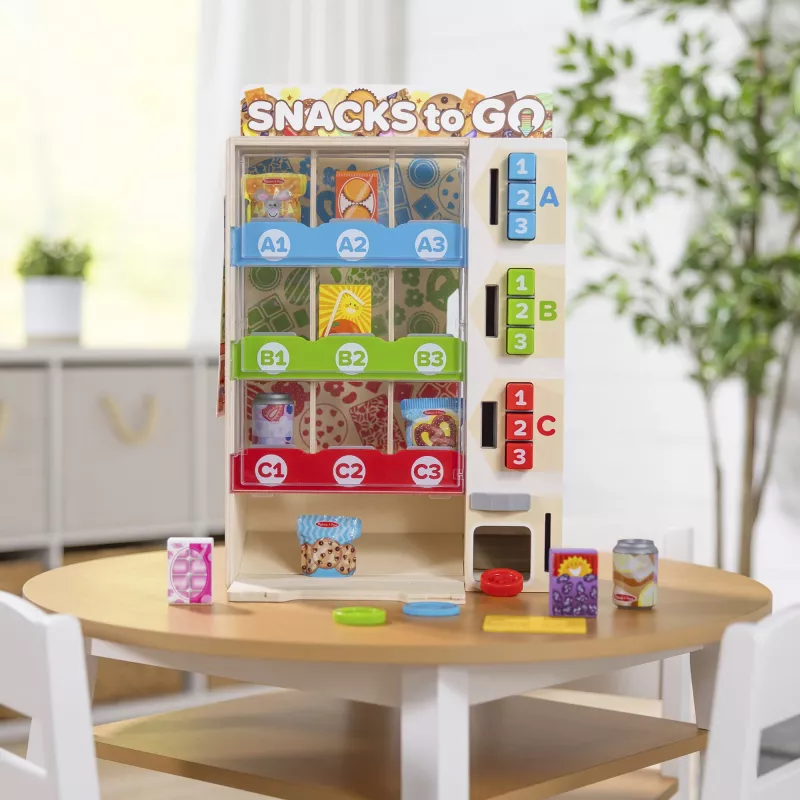 Melissa & Doug - Müügiautomaadi mängukomplekt puidust, poe mäng