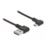 USB-kaabel DeLOCK EASY-USB 2.0 Type-A-pistik Micro-B isasele nurga all 0,2 m must