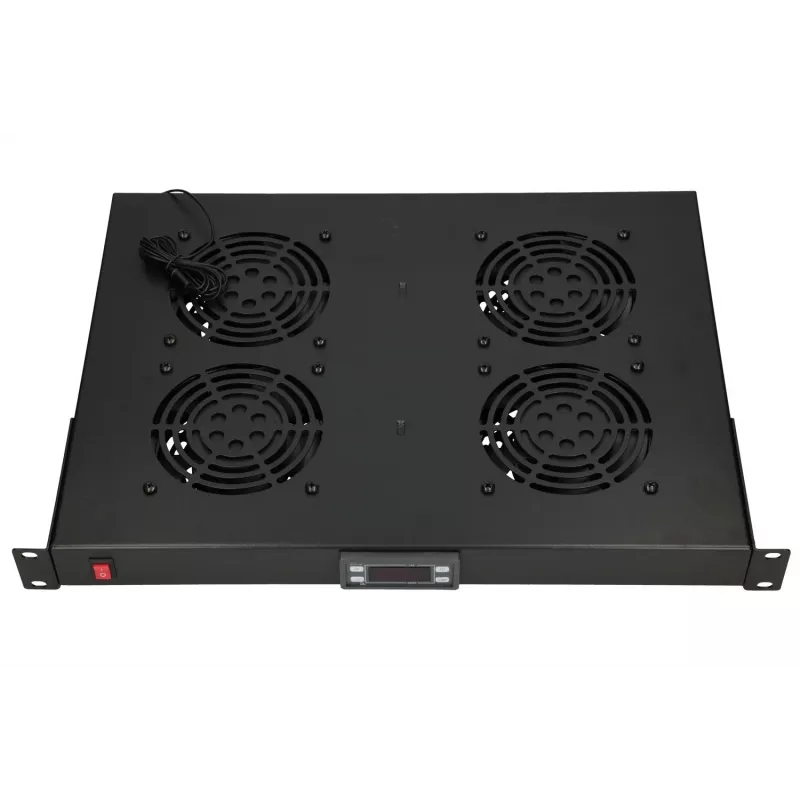 Ventilaatoripaneel Extralink 19 tolli 4 ventilaatorit termostaadiga
