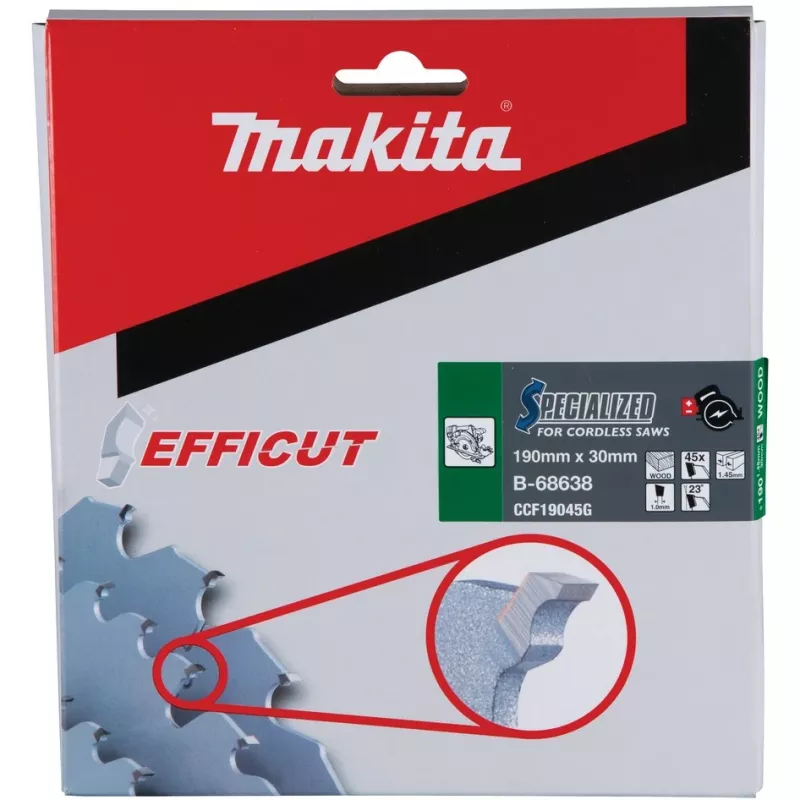 Makita Efficut - ketassaeleht - puidule, metallile - 190 mm - 45 hammast (B-68638)