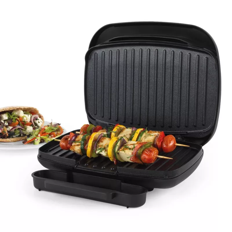 Elektri grill Petra PT4366MBLKVDE must, mittenakkuva pinnaga ja reguleeritava temperatuuriga
