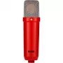 Stuudiokondensaator mikrofon RØDE NT1 Signature Red — kardioidne, 20–20000 Hz, -32 dB tundlikkus, XLR (3 kontaktiga), 313 g