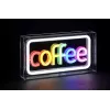 Neoon-LED-silt ActiveJet AJE-NEON COFFEE, mitmevärviline, USB 5V, pinnapaigaldus, AS-plastist raam