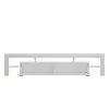 Teleriiul Cama Meble TORO 200 — 2000×350×410 mm, hall pealispind puitlaastplaadist, hall/valge läige