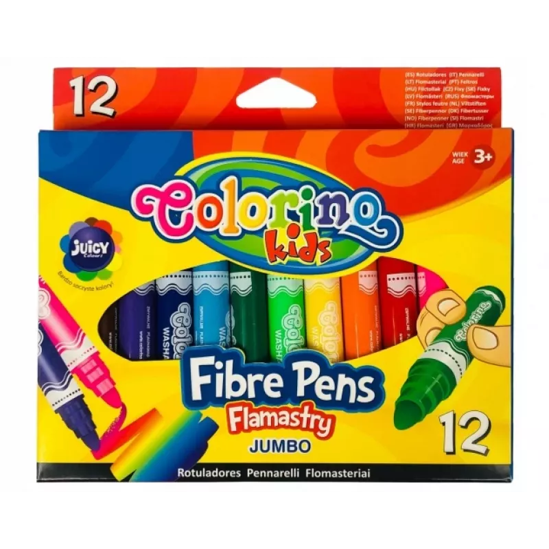 Viltpliiatsid Colorino 42651PTR ümar ots 12 värvi komplekt