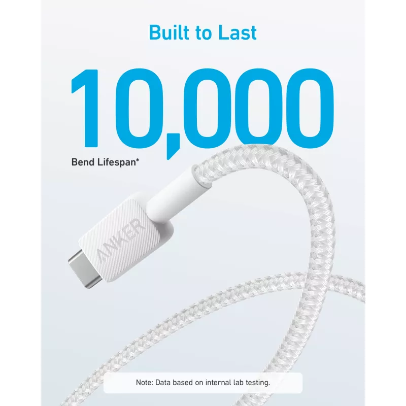 USB-kaabel Anker 322 1,8 m USB A USB C valge