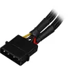 Sharkoon SATA Y toiteadapter, 4P Molex, 0,15 m, must - digitaal-/andmeside - toiteplokk