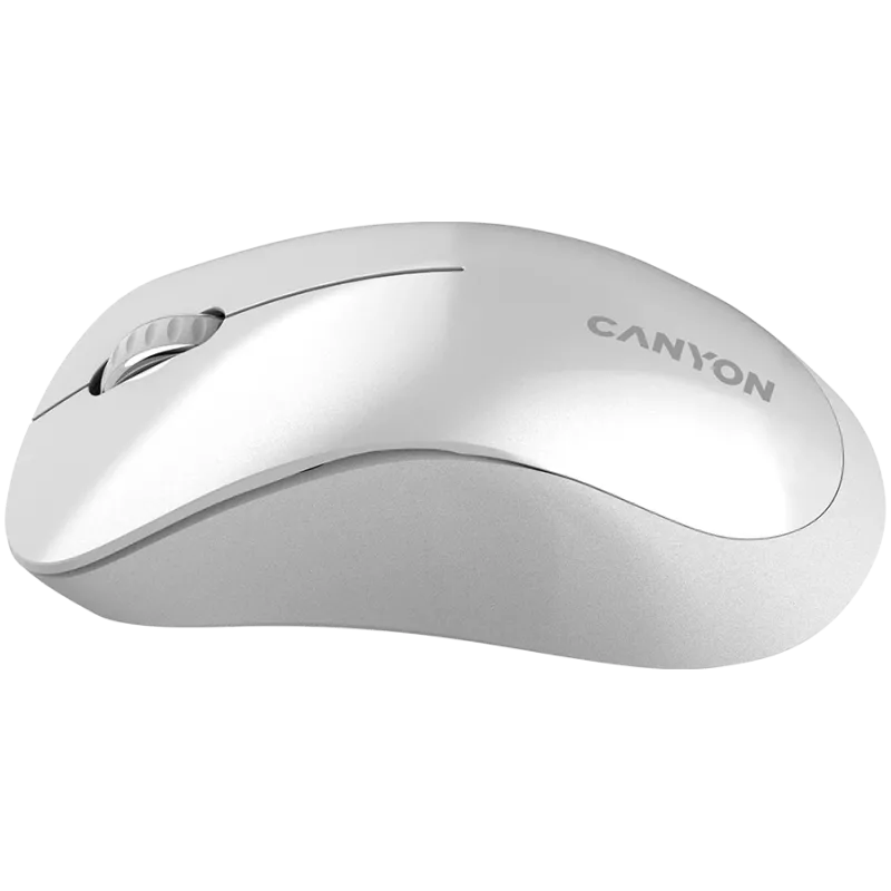 CANYON MW-11, 2,4 GHz juhtmevaba hiir, 3 nupuga, DPI 1200, Aku: AAA * 2 tk, pärlvalge hall 67*109*38 mm 0,063 kg