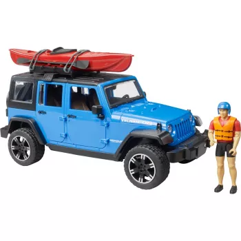 Mängusõiduki mudel BRUDER Jeep Wrangler Rubicon Unlimited koos süstaga ja figuuriga BR-02529