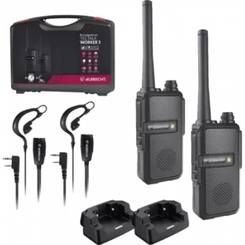Käeshoitav PMR-raadio Midland Tectalk Worker 3 (2-pack) — 16 kanalit, kuni 500 m leviulatus