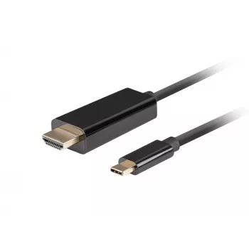 Lanberg USB-C–HDMI kaabel, 0,5 m 4K/60Hz, must | Lanberg | USB-C–HDMI kaabel | CA-CMHD-10CU-0005-BK | 0,5 m