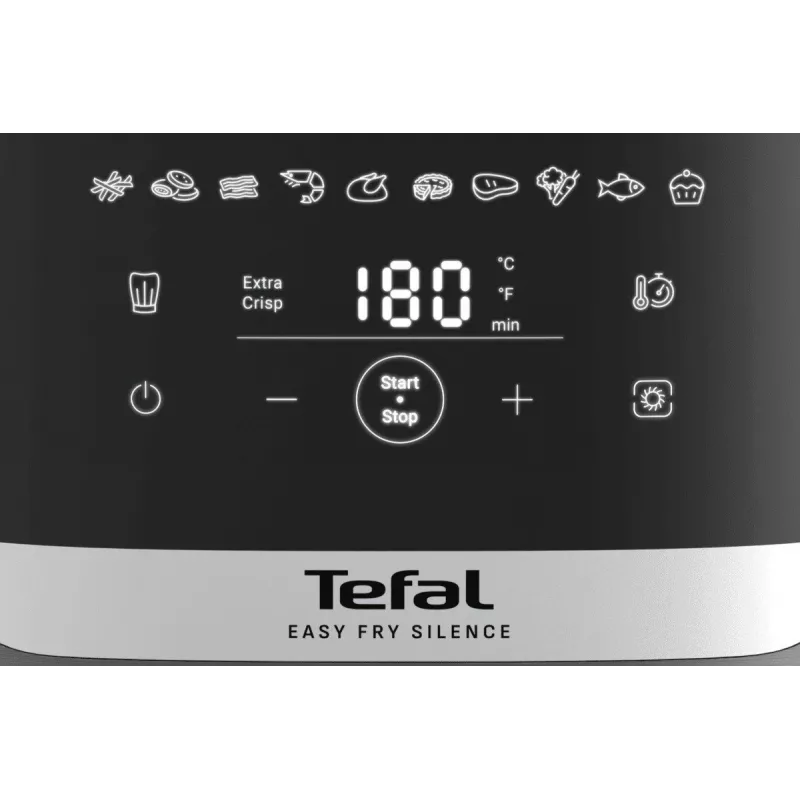 Tefal Easy Fry Silence EY551HE0 fritüür Üksik 5 L Eraldiseisev kuumaõhufritüür Must, Hall, Roostevaba teras