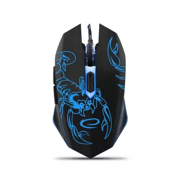 Esperanza MX203 SCORPIO - Hiir - USB - Sinine - Hiiri - Optiline - 6 nuppu - Must