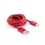 Sbox USB->Type-C M/M 1,5m CTYPE-1,5R Maasikapunane