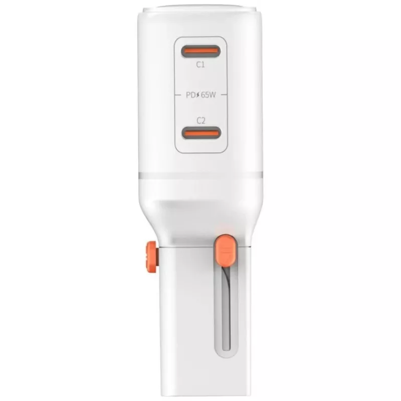 Reisilaadur World 65W USB-C + USB-A valge