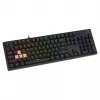 Mänguklaviatuur SAVIO STYX BROWN — mehaaniline Outemu Brown, QZERTY US International, RGB, USB, täissuuruses 104 klahvi, must