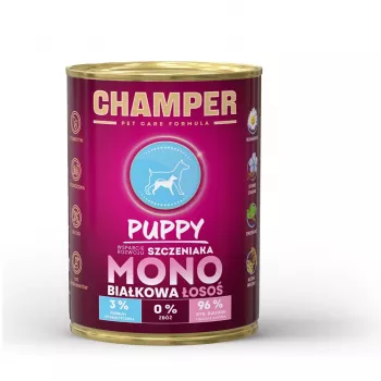 CHAMPER Puppy Monoprotein Salmon - märg koeratoit - 400g