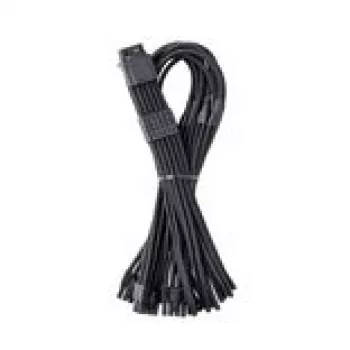 CableMod C-Series Pro ModMesh 12V-2x6-kaabel, varrukaga, 16-kontaktiline kuni 3x 8-kontaktiline, Corsair Type 4 ja 3 toiteplokkidele - must, 60 cm