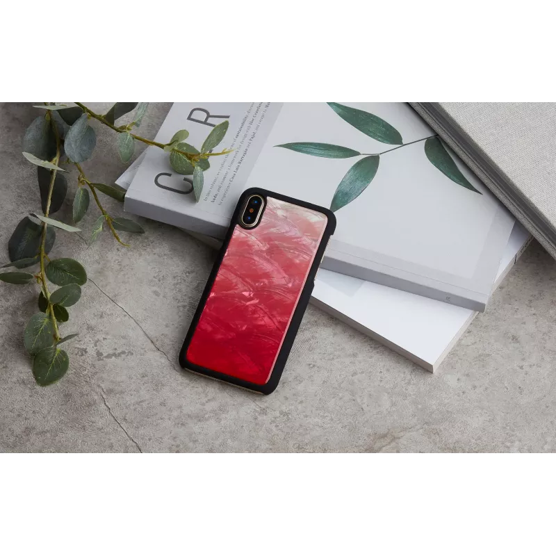 iKinsi nutitelefoni ümbris iPhone XS / XS S-le — roosa järv ja must, kaitsev ümbris