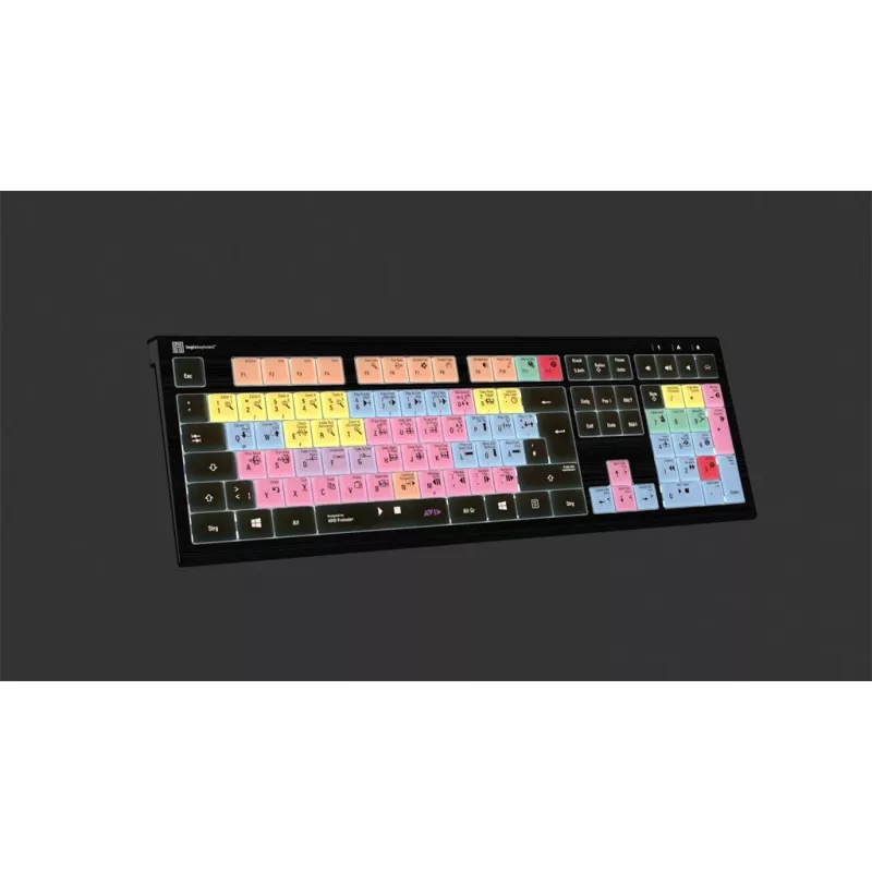 Logickeyboard ASTRA 2 USB QWERTZ klaviatuur must täissuuruses 108 klahvi