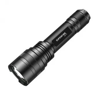 Taskulamp Supfire C8-H — 1200 lm, USB-laetav, 250 m valgusvihk