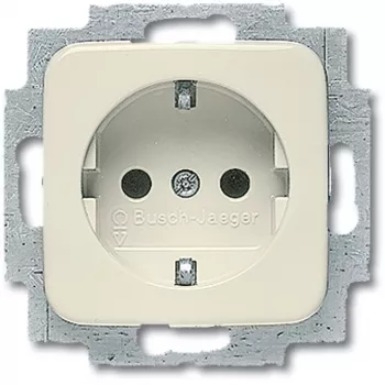 Pistikupesa Busch-Jaeger 2011-0-1318 CEE 7/3 2P+E 250V 16A Valge (71×41 mm)