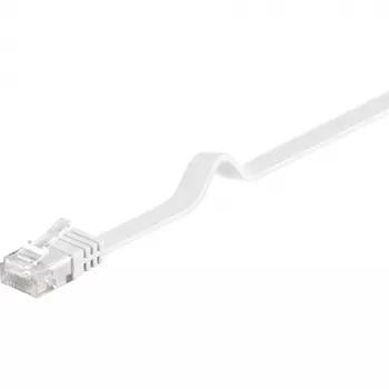 Wentronic Goobay CAT 6 lame ühenduskaabel, U/UTP, valge, 2 m – vasest materjal (95152)