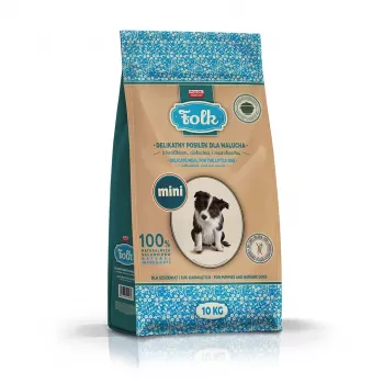 FOLK Junior Väikest tõugu õrn eine kutsikale küüliku-, vasika- ja porgandilisandiga - kuivtoit koertele - 10 kg
