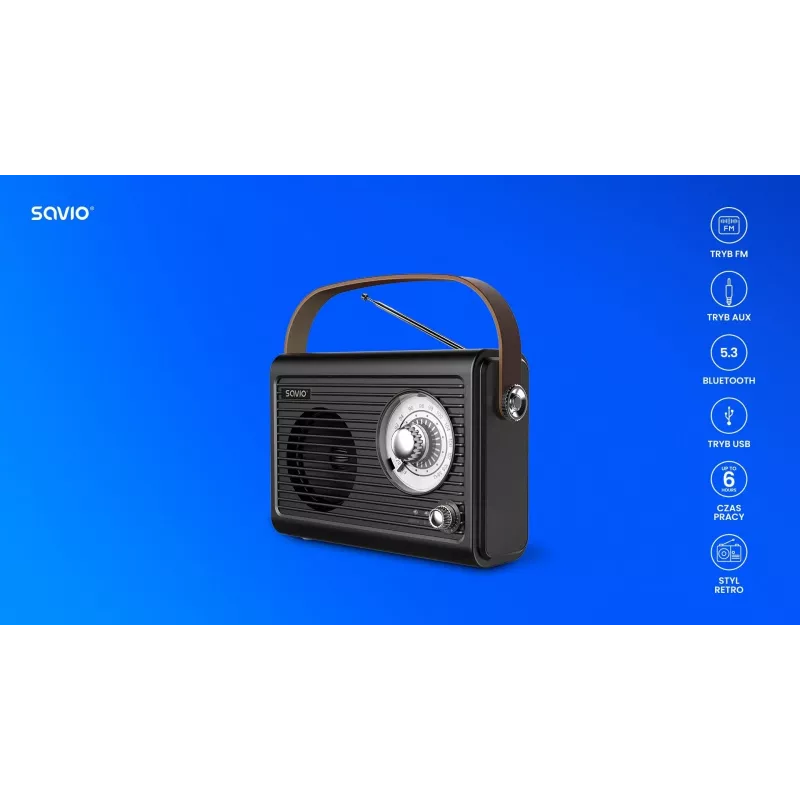 Kaasaskantav raadio Savio RS-01 analoog must