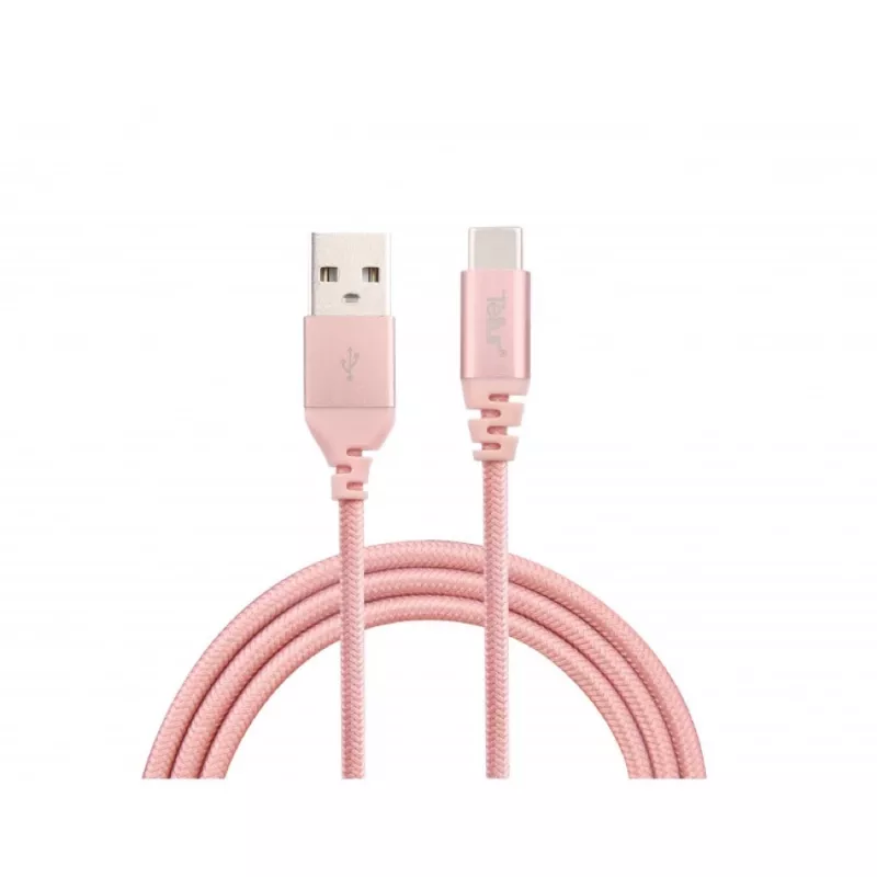 USB-kaabel Tellur TLL155281 USB 2.0 1 m USB A USB C Roosakuldne