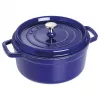 Staub 24 cm ümmargune malmkookott tumesinine