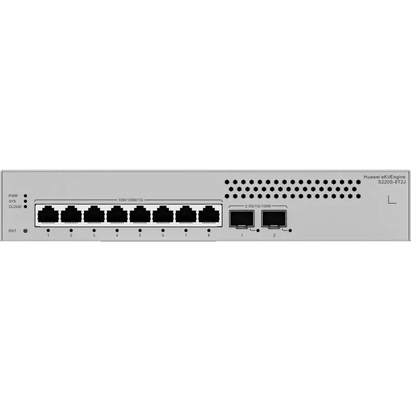 Hallatav lüliti HUAWEI S220S-8T2J L2 Gigabit Ethernet 8 porti 1U hall