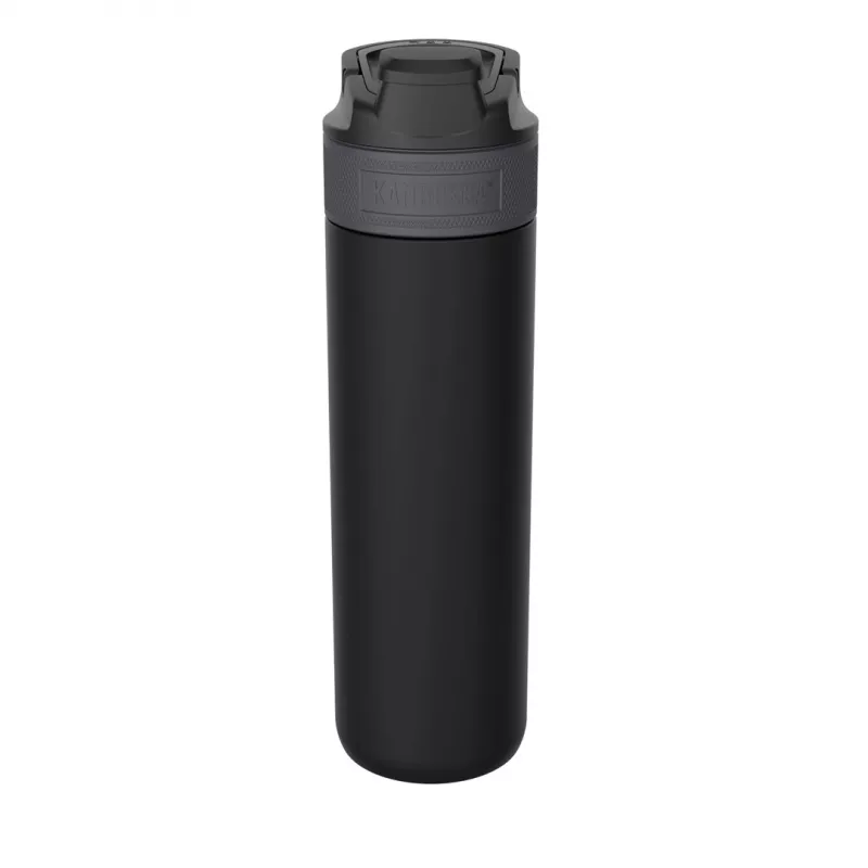 Isolatsiooniga joogipudel Kambukka ELTON 600 ml — must, kahekordse seinaga roostevaba teras, vaakumisoleeritud, lekkekindel