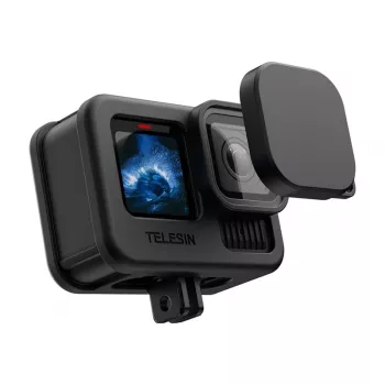 Telesini (mudel SB9509) kaitsev silikoonümbris ja objektiivikork GoPro Hero 13 Mustile