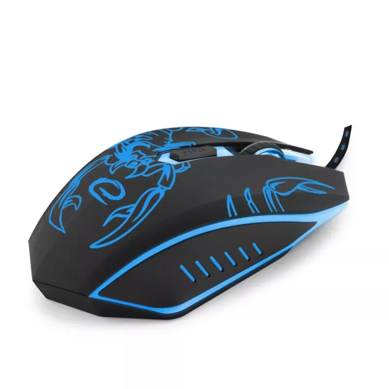 Esperanza MX203 SCORPIO - Hiir - USB - Sinine - Hiiri - Optiline - 6 nuppu - Must
