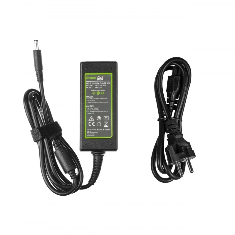 Toiteadapter roheline Cell AD57AP 45W 19,5V 2,31A Dell sülearvutitele, siseruumides, must