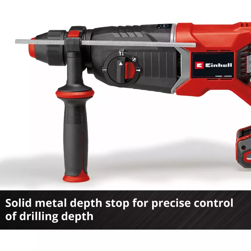 Professional Battery-Rotary Hammer TP-HD 18/26 D Li BL - Solo, 18V (must/punane, ilma aku ja laadijata, E-Case'is)