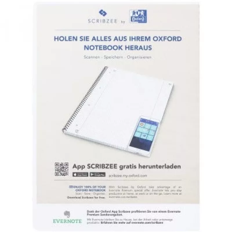 Märkmik Oxford 100050357 A4 80 lehte roheline